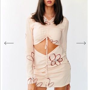 With Jean Hermana Dress - Chalk & Flowers size XS